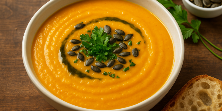 Sämige Kürbissuppe mit frischer Petersilie – Herbstliches Wohlfühlgericht