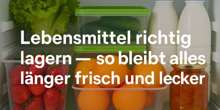 Lebensmittel richtig lagern – so bleibt alles länger frisch und lecker